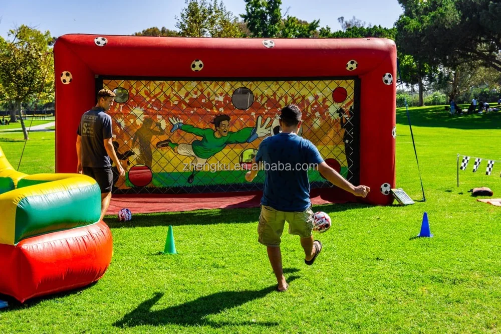 Inflatable Golf Football Kick Sport Cage Soccer goal Target Game Inflatable Football goal for Rental