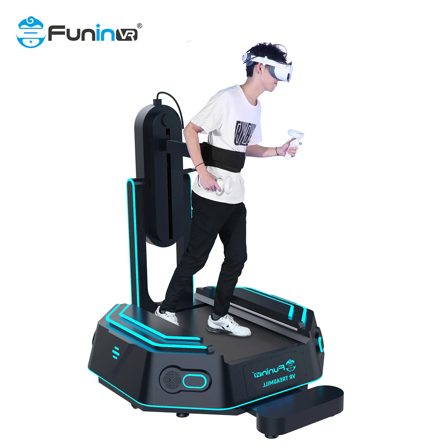 Entertainment Small Footprint Miin VR Game Machine Kat Walker Shooting Simulator  VR Treadmill vr running platform
