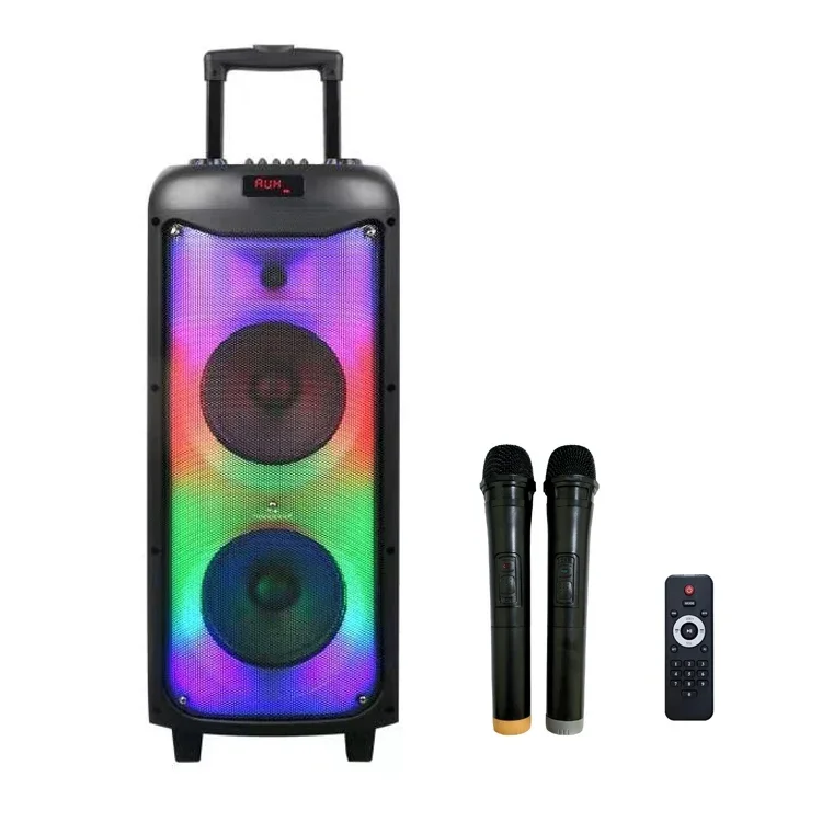 GY5052 Altavoces portatiles wireless outdoor sound box big bass and good sound portable dual 8 Inch trolley speaker for party