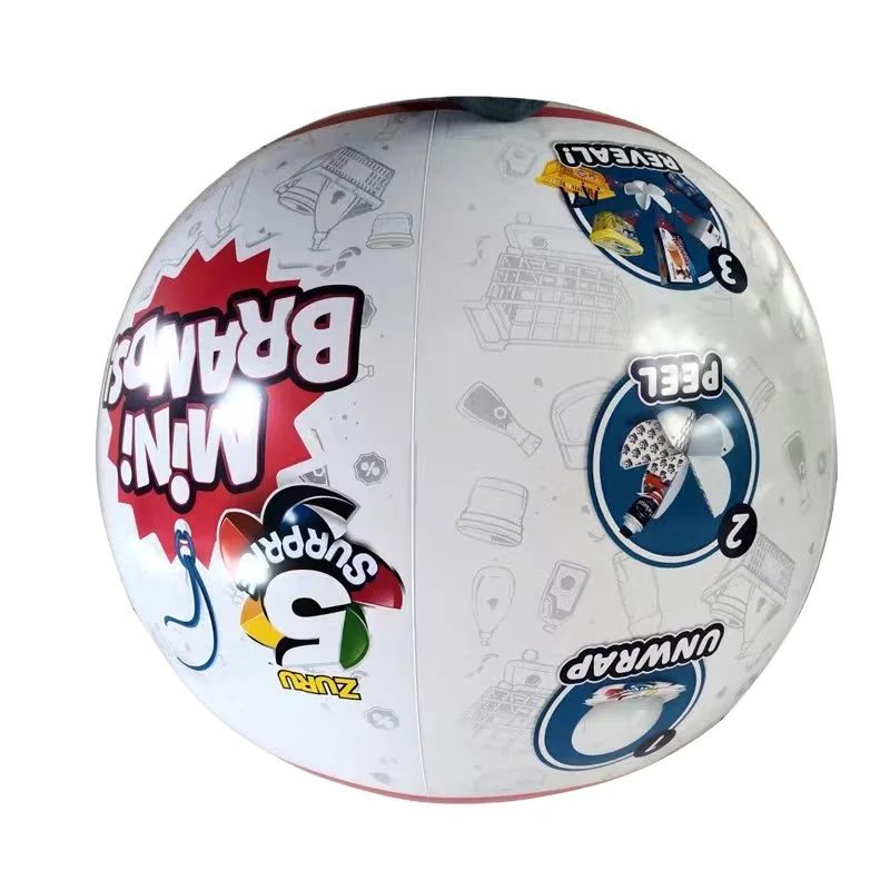 Customized white beach ball printing advertisement for outdoor sports and water toys by the manufacturer