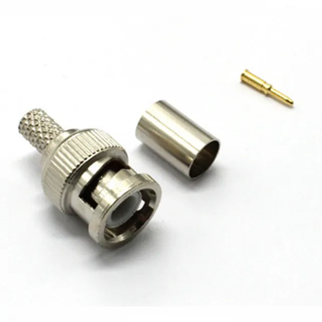 Обжимной коаксиальный соединитель BNC Male RG59 для камеры видеонаблюдения