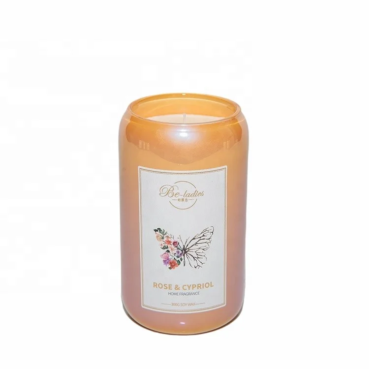 square glass candle jar with lid flower custom natural soy wax scented candle in bottle glass candles jar