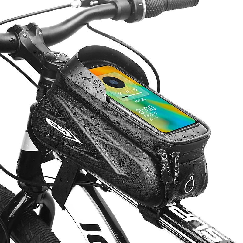Bike Phone Front Frame Bag Waterproof Bicycle Phone Case Holder Cycling Top Tube Frame Bag