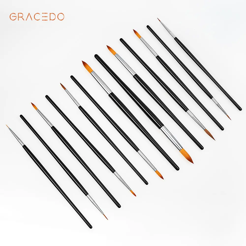 Professional 15 Pcs Anngle Acrylic Artist Paint Brush Wood Handle Oil Watercolor Art Set Paint Brush For Artist Art Painting
