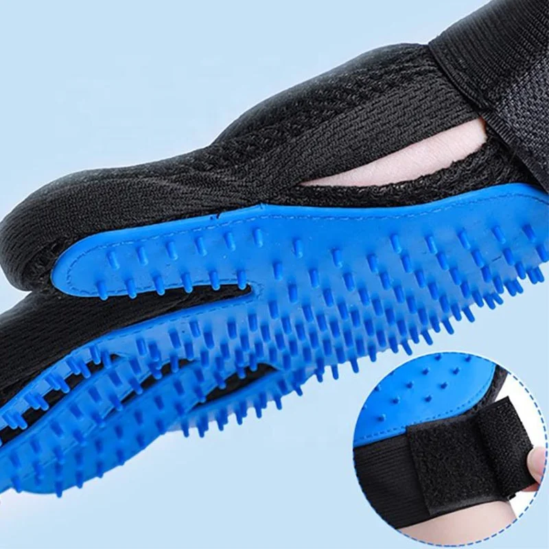 BunnyHi PET001 Hot Selling Dog Washing Gloves Cat Brushes Gloves Pet Grooming Gloves for Gentle Shedding