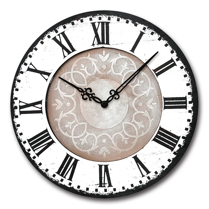 Quality Quartz Battery Operated Wall Clocks Wooden Decorative Round Wall Clock