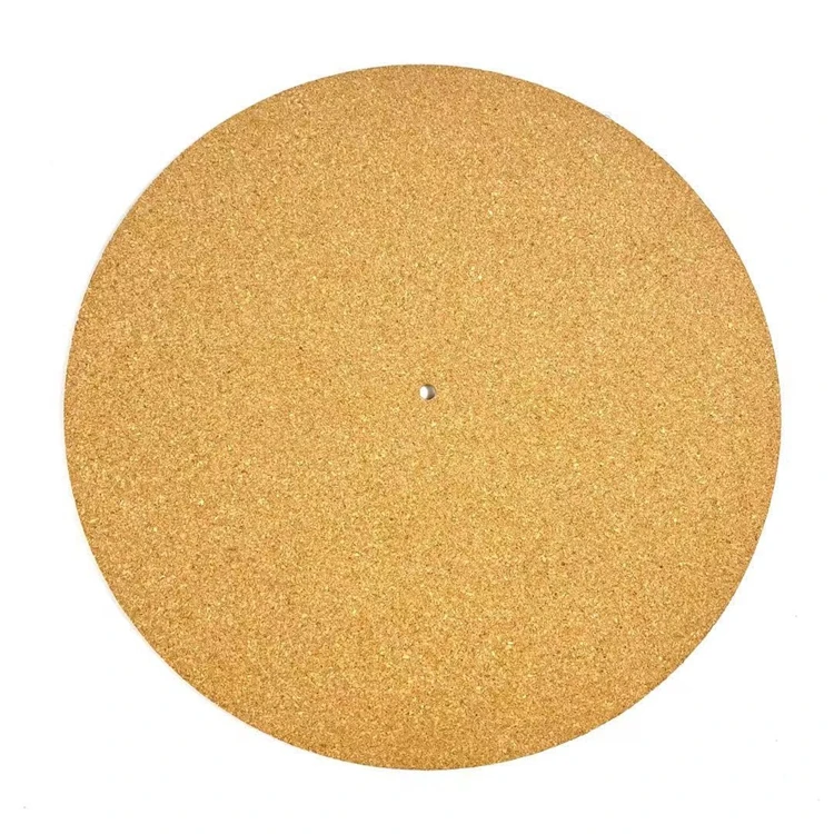 Phono vinyl record rubber & cork slipmats turntable dj slip mat with PE bag and paper box packing