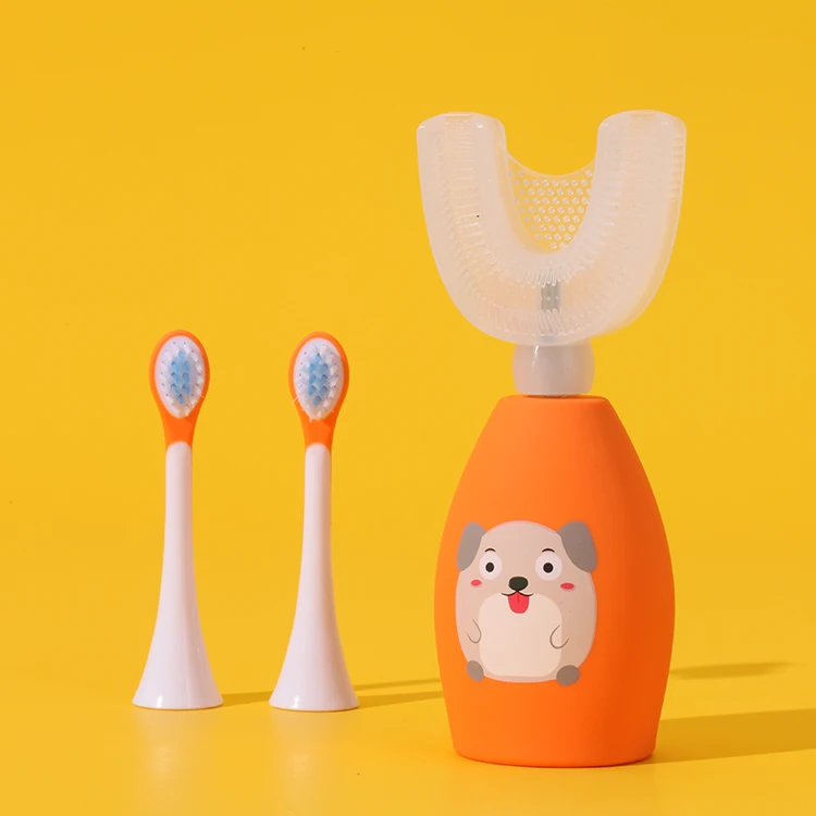 
U-образная силиконовая устойчивая перезаряжаемая модная детская электрическая зубная щетка для детей 