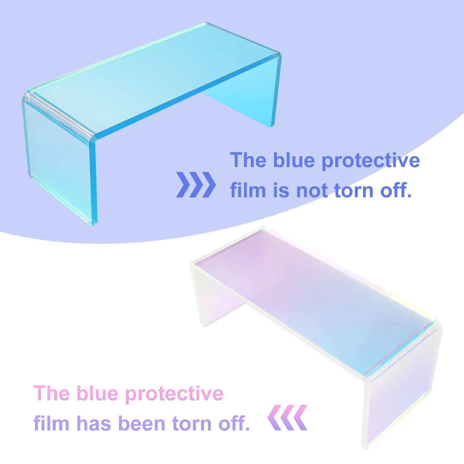 Iridescent Acrylic Display Risers Stand Nail Polish Holder Luxury Nail Hand Pillow Tech Arm Rest For Nails Salon