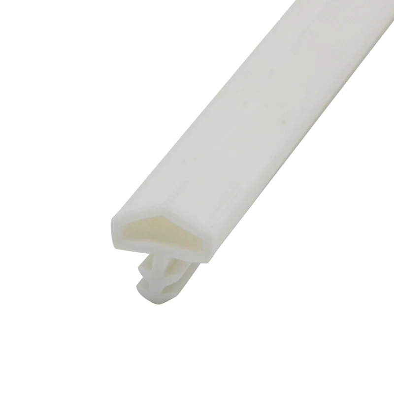 White PVC Rubber Door Repair Sealing Strips Timber Wooden Groove Door Window Frame Gasket Anti Collision Soundproof R 9x5x3.8mm