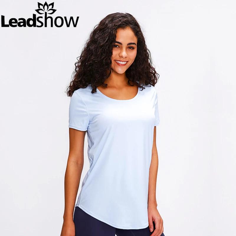 Lady Short Sleeves Tshirt Professional Supplier Loose Fit Yoga Top, Breathable Sport Women Fitness T-Shirt