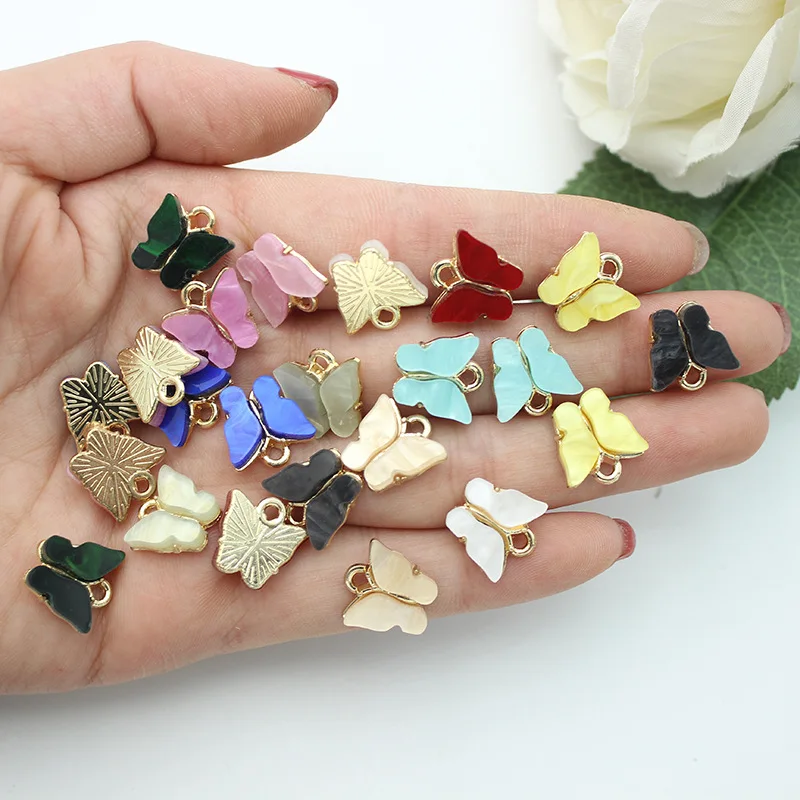 European and American fashion butterfly alloy accessories female key chain pendant DIY accessories Bracelet Earrings Necklace