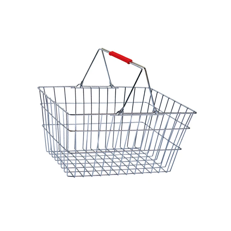 Wholesale High Quality Customized Supermarket Hand Wire Shopping Basket
