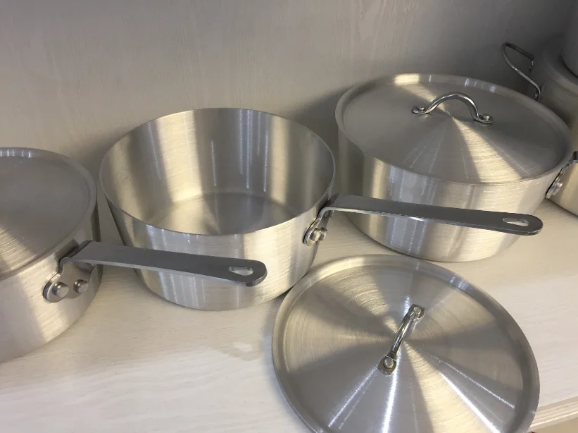 Прессованная Алюминиевая антипригарная полированная кастрюля посуда для кухни