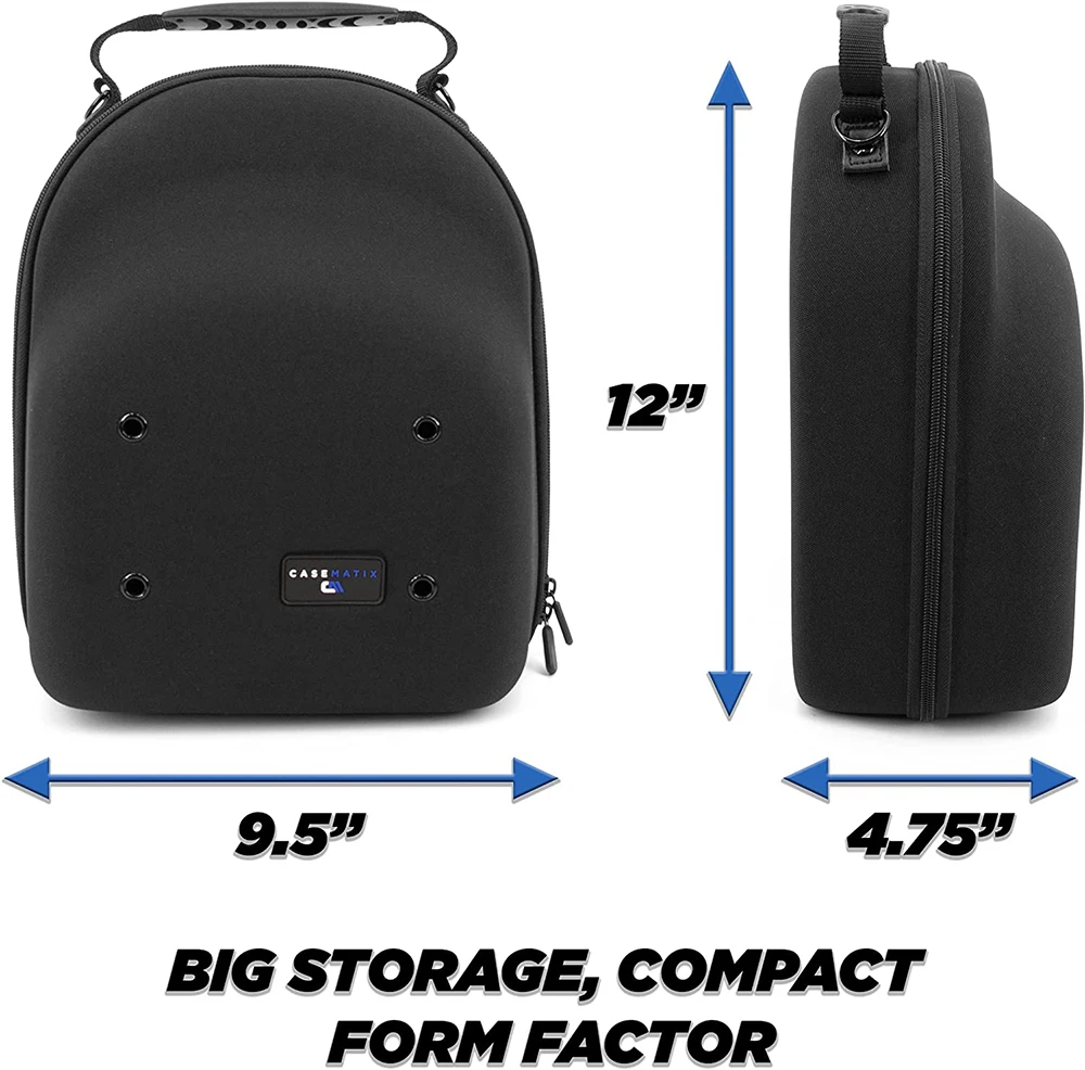 EVA Hat Travel Case for up to 6 Baseball hats With Hard Shell Exterior, Adjustable Shoulder Strap and  Carry Handle