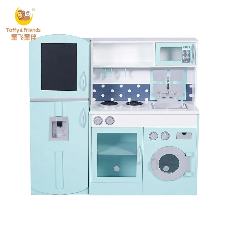 Toffy & Friends wooden children role play pretend refrigerator water dispenser kid play kitchen