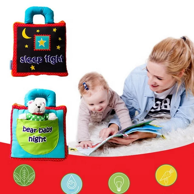 soft fabric children intelligence development 3D baby cloth book baby busy book fun baby toys