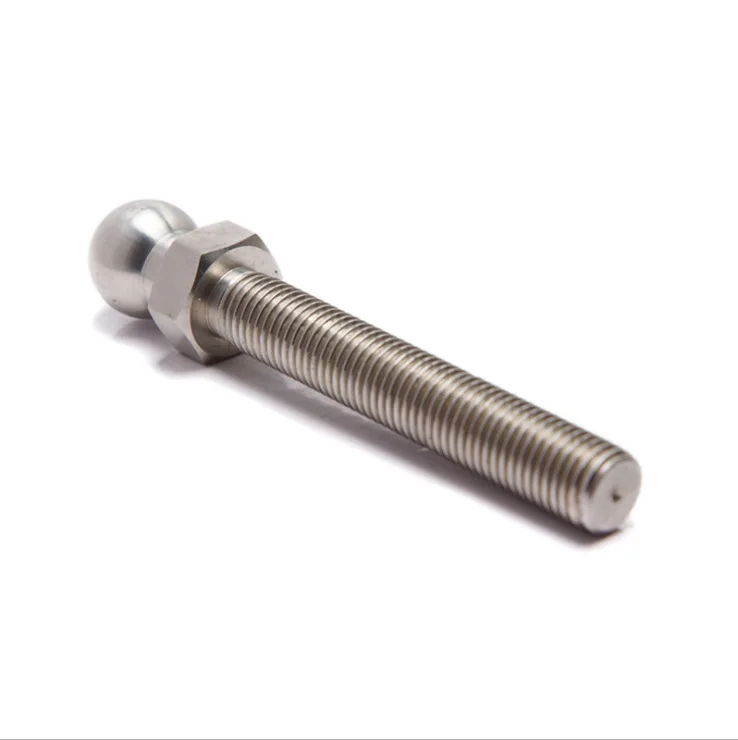 Custom Stainless Steel Threaded Male Hex Ball Head Bolt M5 M6 Pin ball stud Bolt End Fittings
