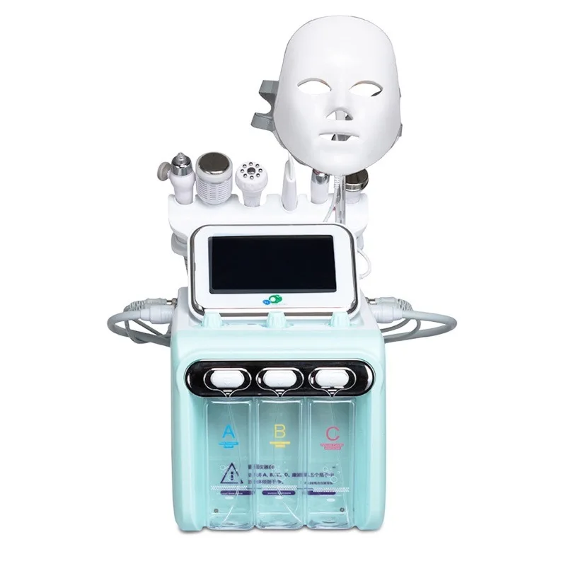 Best Sellers 7 in 1 Hydrodermabrasion Hydro Water Facial Machine With Led Mask beauty Oxygen Therapy Facial Machine Oxygen