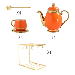 Northern Europe Coffee Cup Sets Coffee And Tea Set Color Porcelain Tea Sets