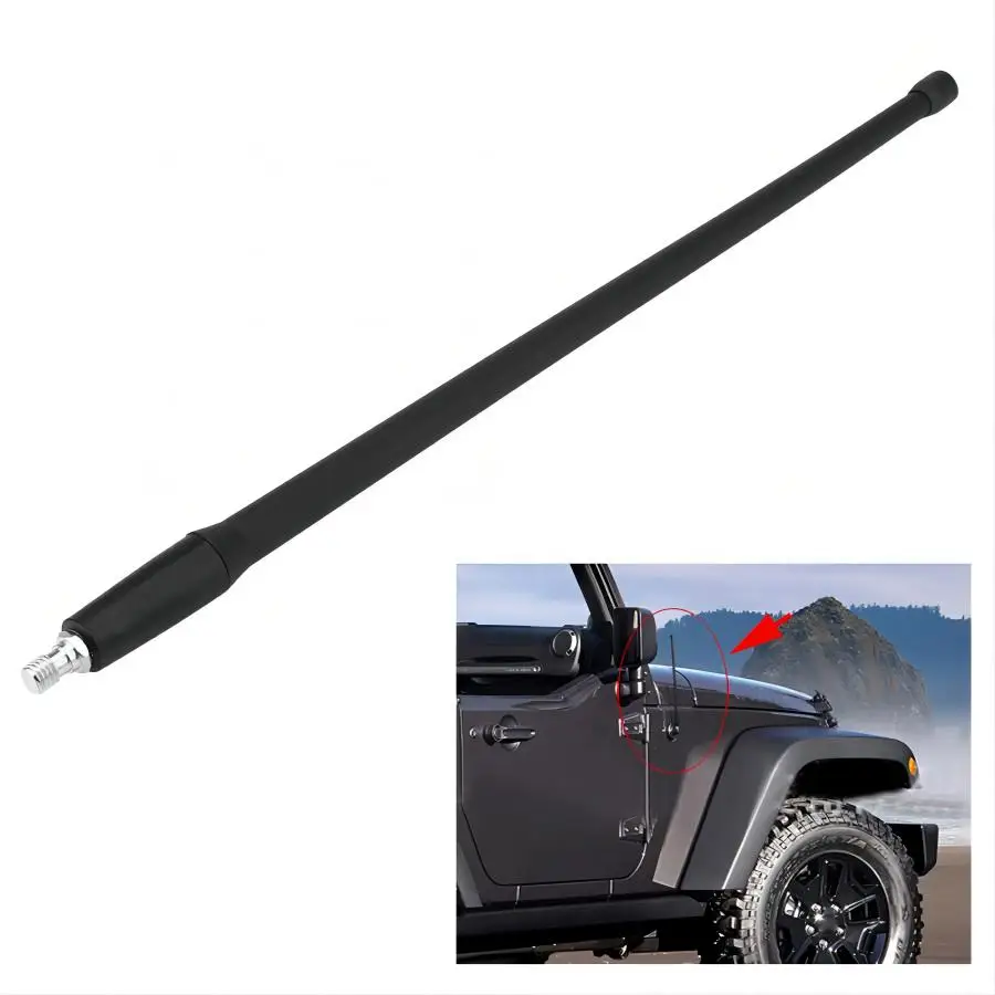 13 Inch Car Replacement AM FM Radio Signal Antenna Aerial for Jeep Wrangler JK JKU JL 2007-2018