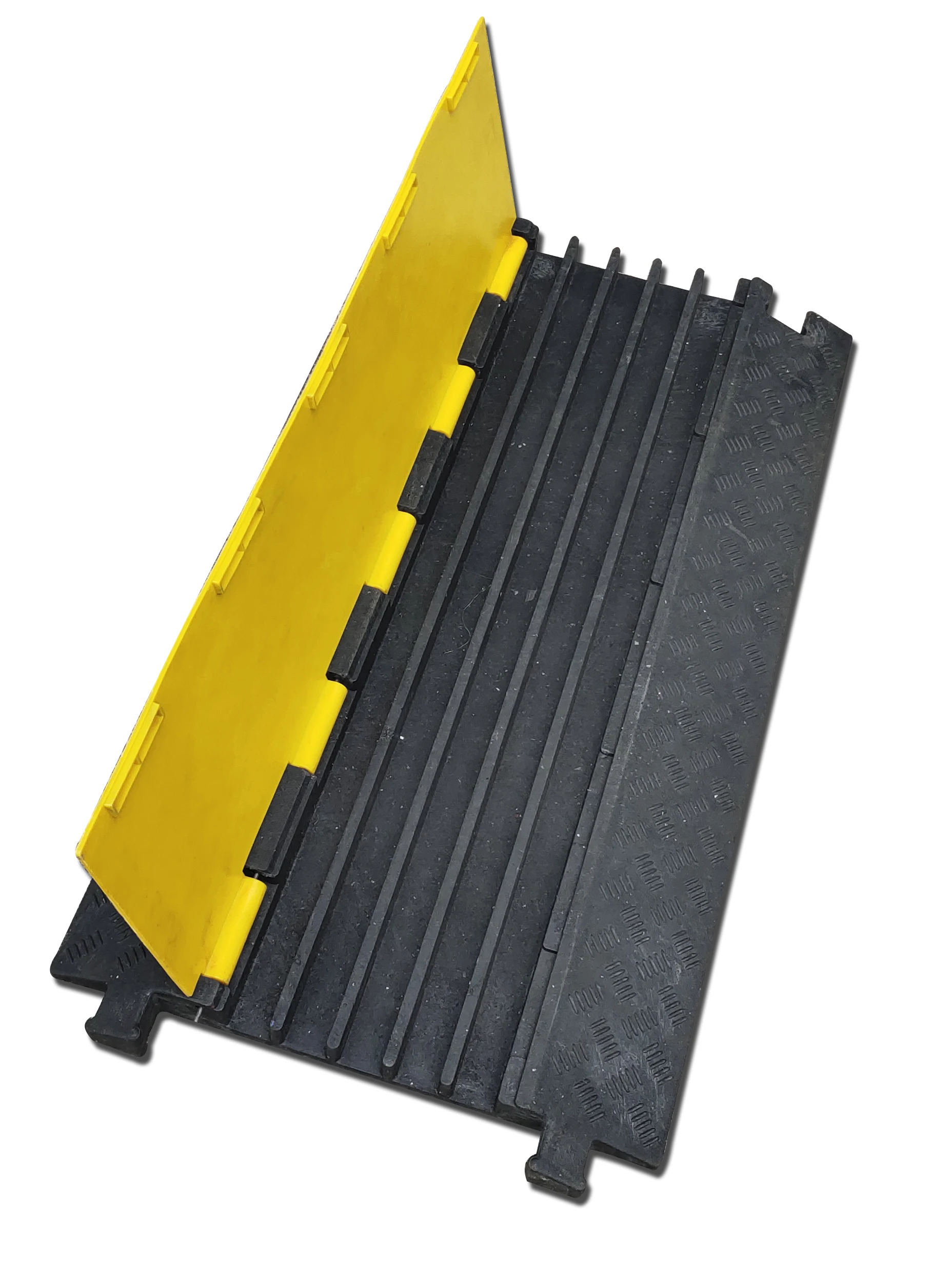 5 channel good quality rubber and plastic yellow and black  cable tray cable bridge