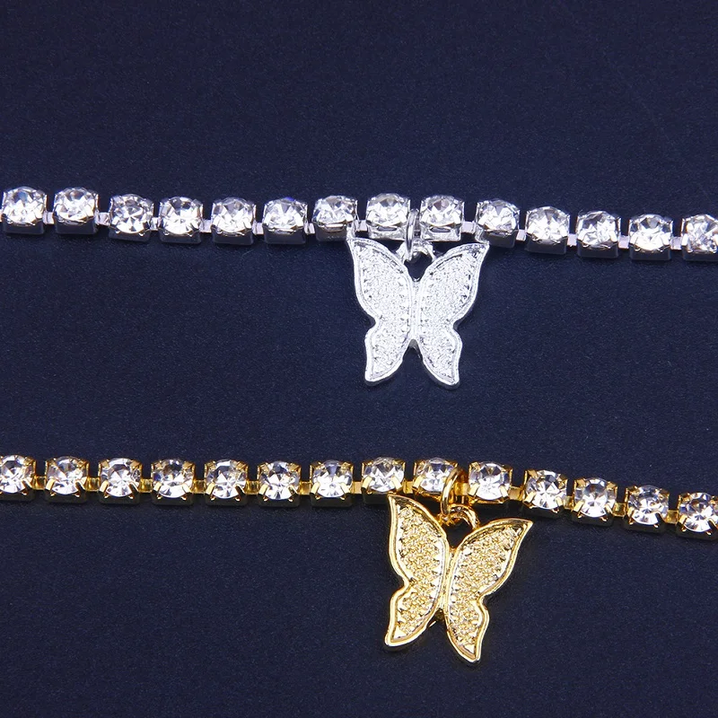  Belly Chain Bohemian Charm Jewelry Bulk Cotton String Cord Rhinestone crystal Butterfly Waist Bead Clasp sexy body