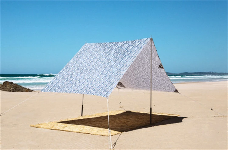 Custom printing outdoor travel sun shelter beach cabana tent sand umbrellas lightweight shelter picnic tents
