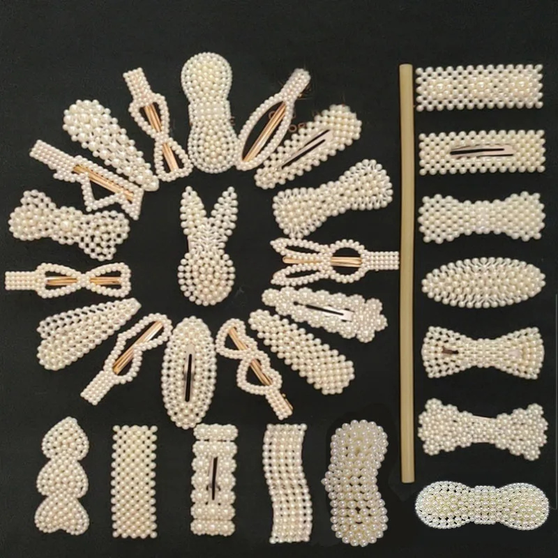 Wholesale  Fashion Elegant Pearl Hair Clip Accessories For Women And Girls