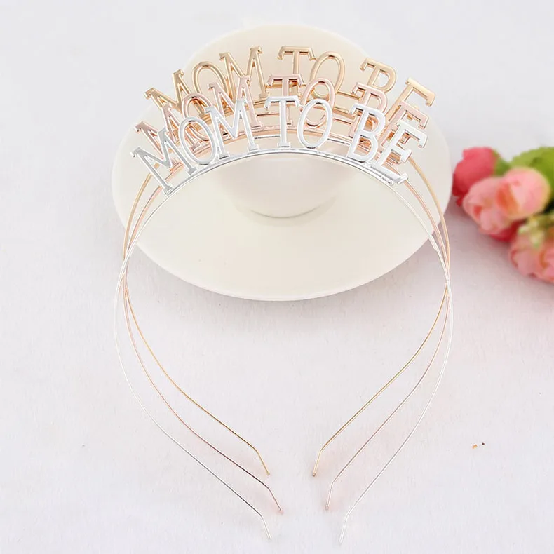 Can Be Customized Metal Alloy Letter Headband Mom To Be Headdress Wedding Festival Hair Accessories