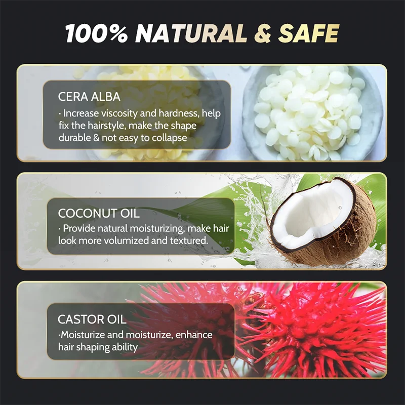 Изготовленный На Заказ ингредиент принимается матовая отделка текстурированная для укладки волос шелковая глина текстура паста Матовый крем