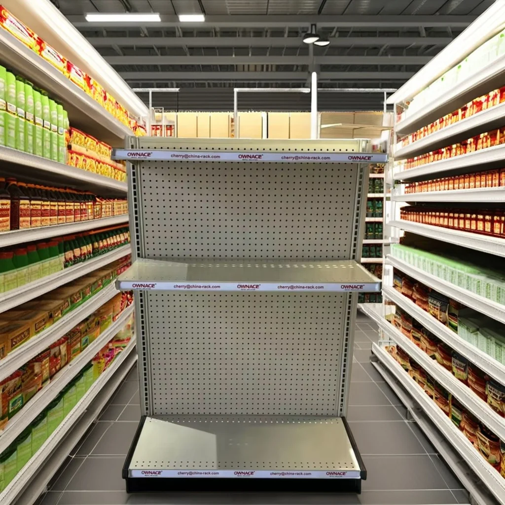 Customized Logo Flat Supermarket Shelf Retail Stores Grocery Shelves Light Duty Grocery Shelves For Sale