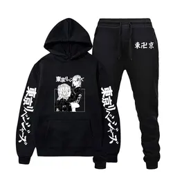 Amazon Hot Sale Unisex Sports Sweatshirt Anime Peripheral Sweatpants Sports Set Japanese Anime Tokyo Revengers Hoodies Set
