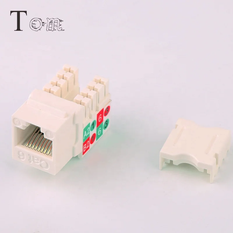 TOM-KJ-15-C6 Сделано в Китае RJ45 разъем CAT6 UTP Keystone модуль