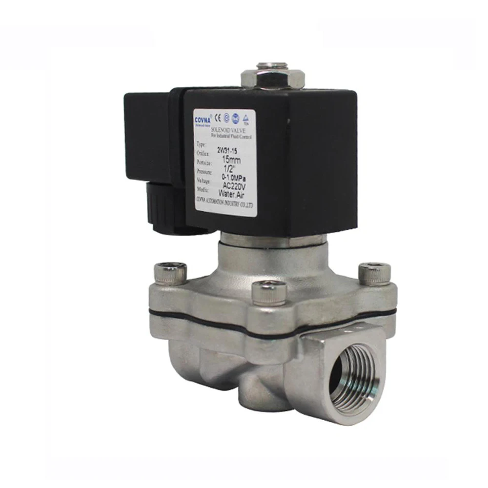 COVNA DN15 1/2 inch 220V AC Normally Closed Normally Open Solenoid Water Valve