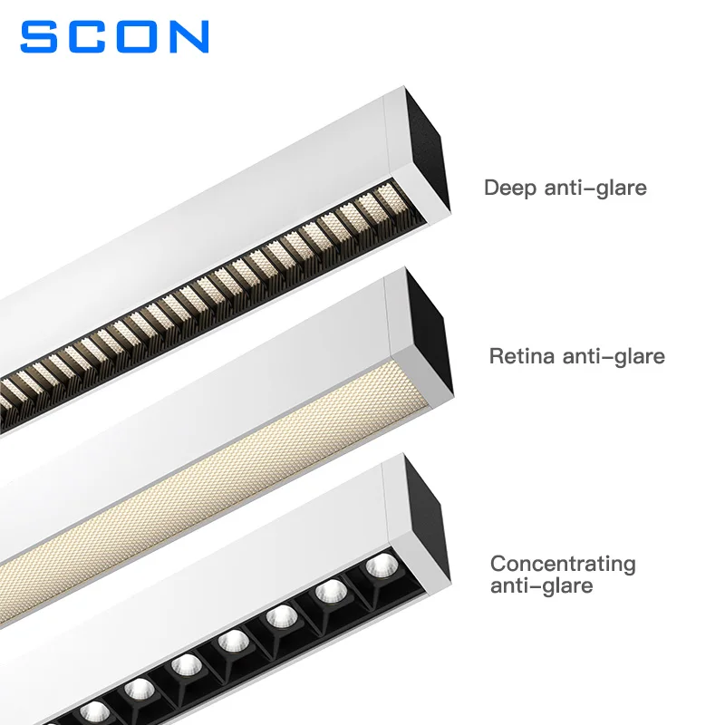 SCON High quality aluminum 20W 40W LED linear light led linear high bay light 1.2m 1.5m