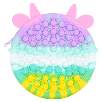 NewTrend Wholesale Colorful Fun Push Pop Anti Stress Handbag With Zipper