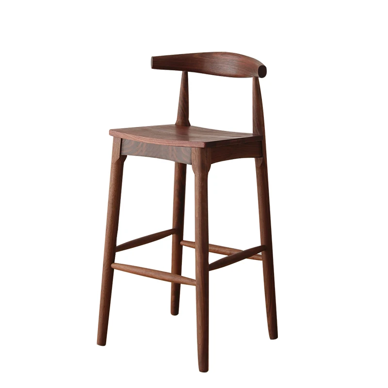 Y021 Solid wood bar chairs milk tea shops cafes coffee shop nightclue willow high footed stool cherry wood high footed chair