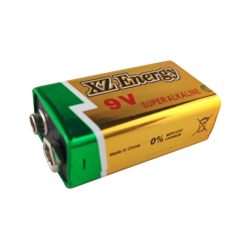 High Quality 6lr61 Dry Cell 9v Non Rechargeable Alkaline Battery for Wireless Microphone