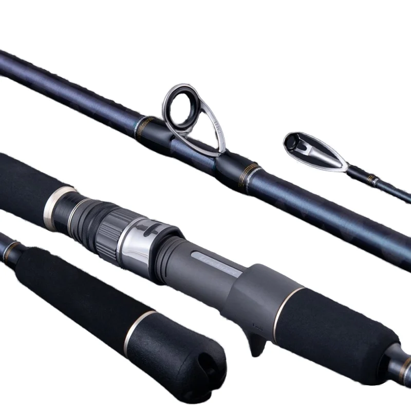 Full Fuji Accessories 1.8m Carbon Cloth Straight Handle Gun Rod for Sea and Lake Fishing Slow Action for Bass Species Streams