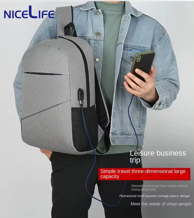 Wholesale High Quality Usb Port Phone Pocket Charging Port Backpack