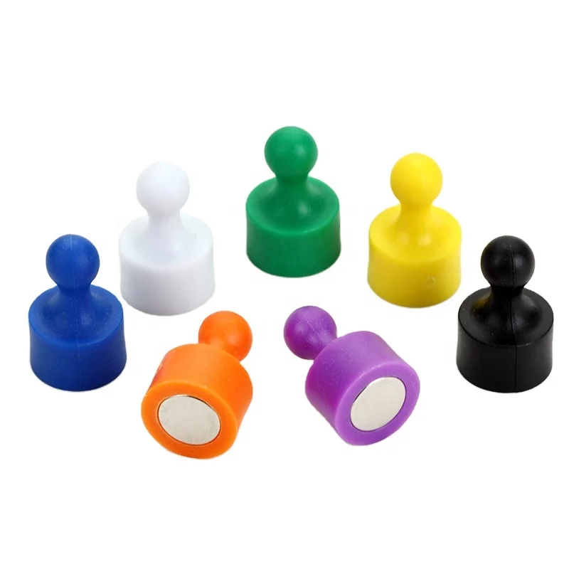 Hot Selling Plastic Pawn Magnets Magnetic Push Pin Of Fridge