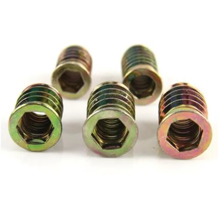 M8 brass thread furniture insert nut