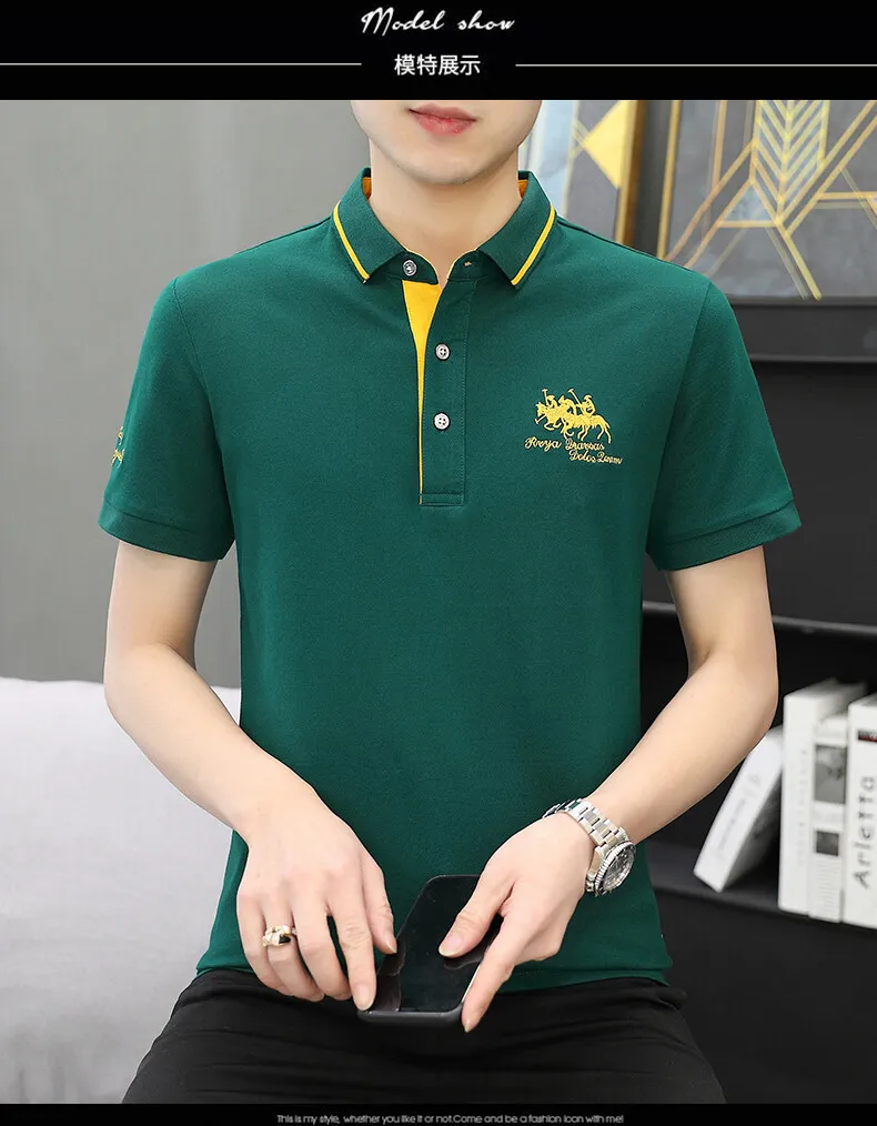 Custom Embroidered Printed  Golf Cotton Polyester Blank Men Polo T Shirts Breathable Anti-wrinkle  High Quality Polo Shirt