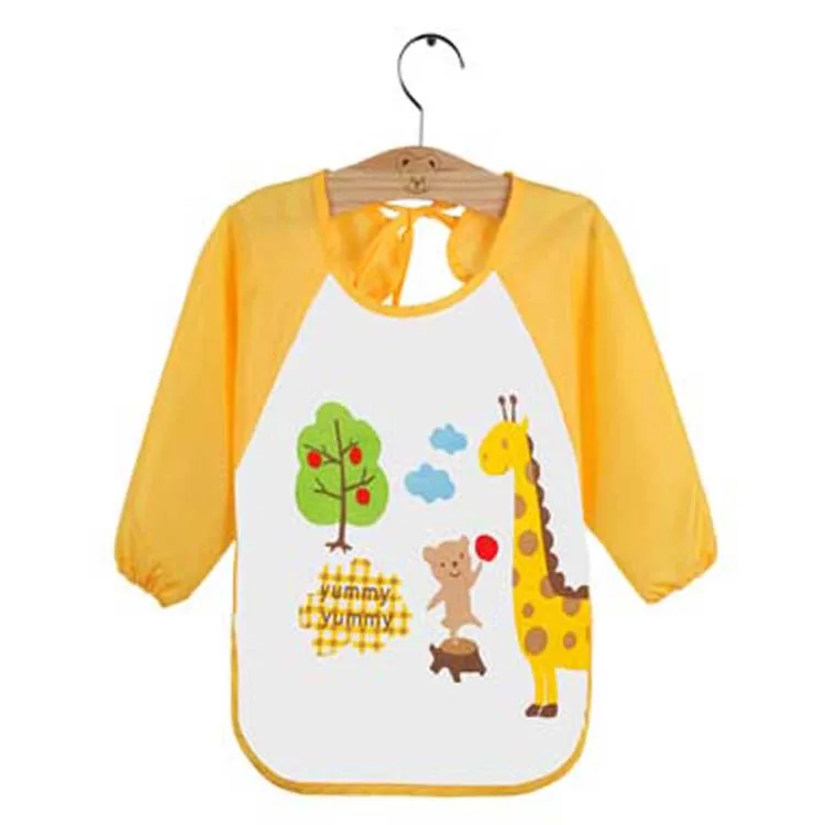 wholesale high quality painting waterproof cartoon baby bib apron