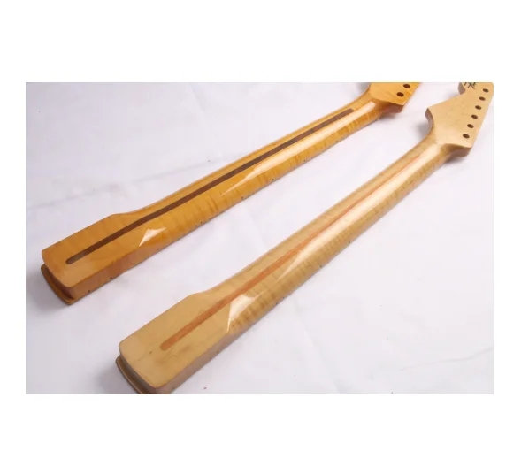 Canadian Maple tiger grain Electric Guitar High Quality  Neck Replacement Neck 22 Fret