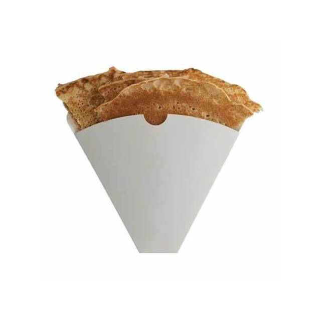 
Disposable custom logo size printing greaseproof wholesale cheap crepe paper cone 