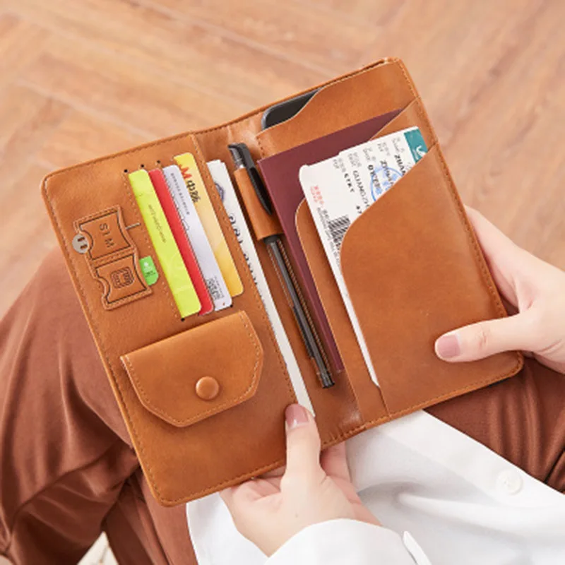 Passport Holder Cover Wallet Travel Wallet Id Card Case
