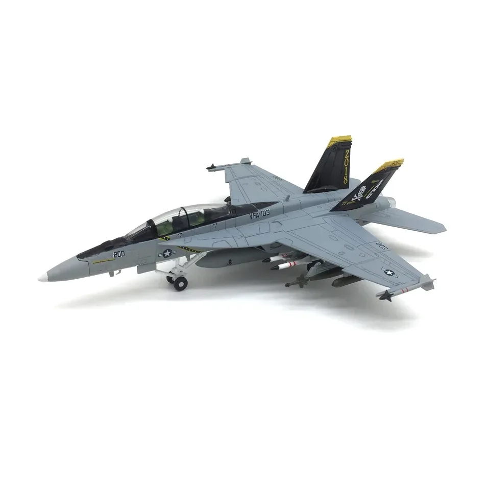 1/100 Scale US F-18B Strike Fighter Simulation Alloy Aircraft Model for Gift