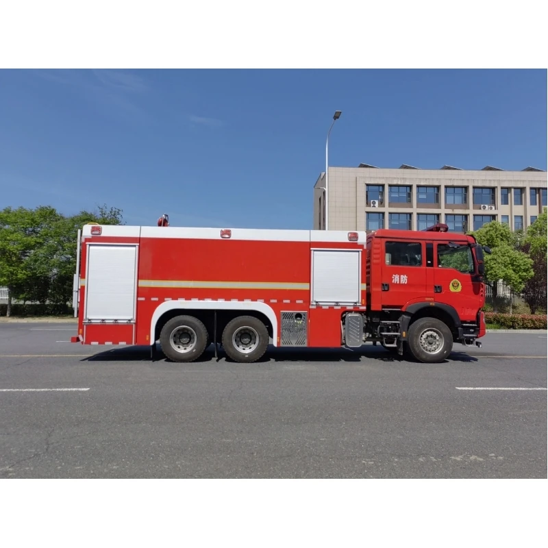 HOWO fire truck 6x4 chassis aluminum alloy framework equipment box 16m3 foam fire truck